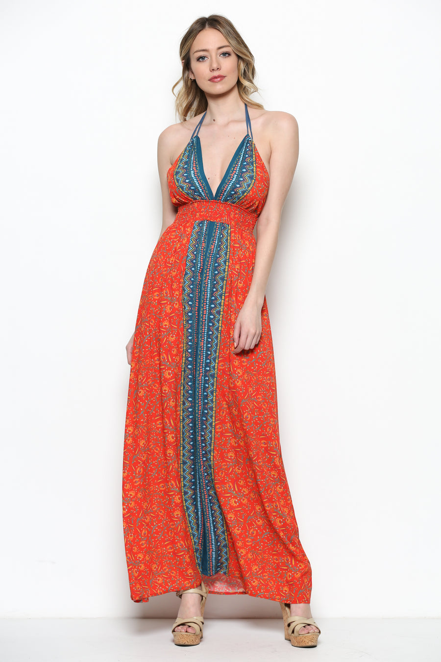 Bohemian Maxi Dress Autumn Brown Style Bohemian Maxi Dress Autumn Brown Style